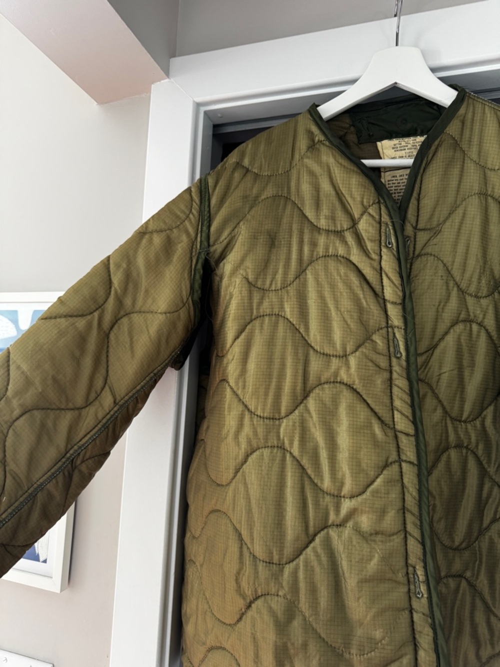Vintage Quilted Army Liner Jacket